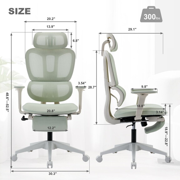 Ergonomic Mesh Office Chair with 4D Adjustable Arm...