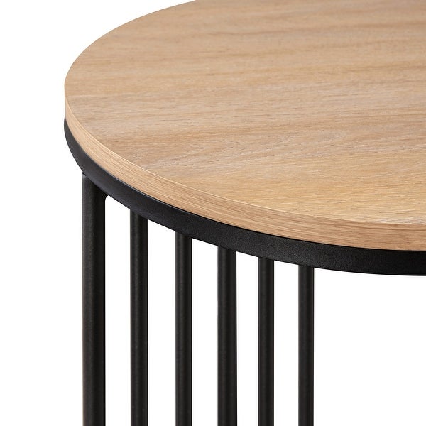 Middlebrook Metal-Slat Round Side Table