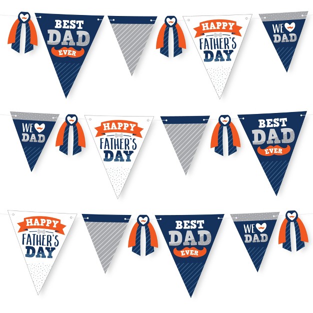 Big Dot Of Happiness Happy Father x27 s Day Diy We Love Dad Party Pennant Garland Decoration Triangle Banner 30 Pieces