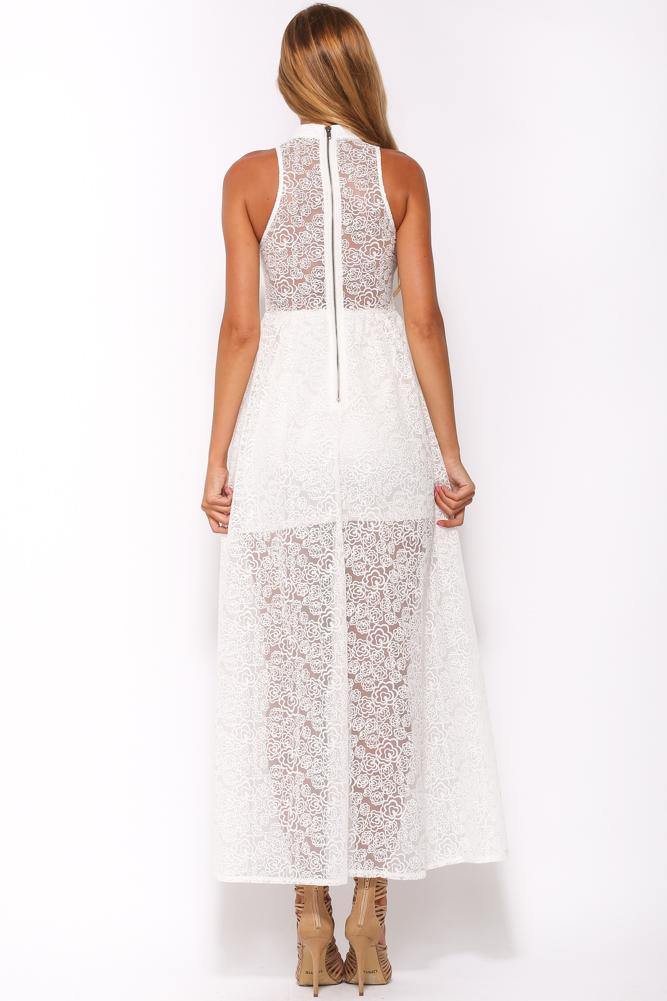 Hearing Bells Maxi Dress White