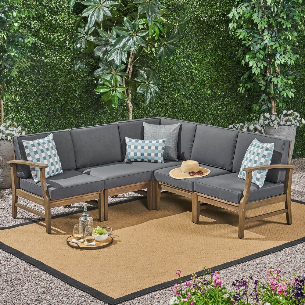 Perla Outdoor 5 piece Chat Set by Christopher Knight Home