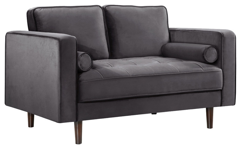 Emily Velvet Living Room   Midcentury   Loveseats   by Meridian Furniture  Houzz