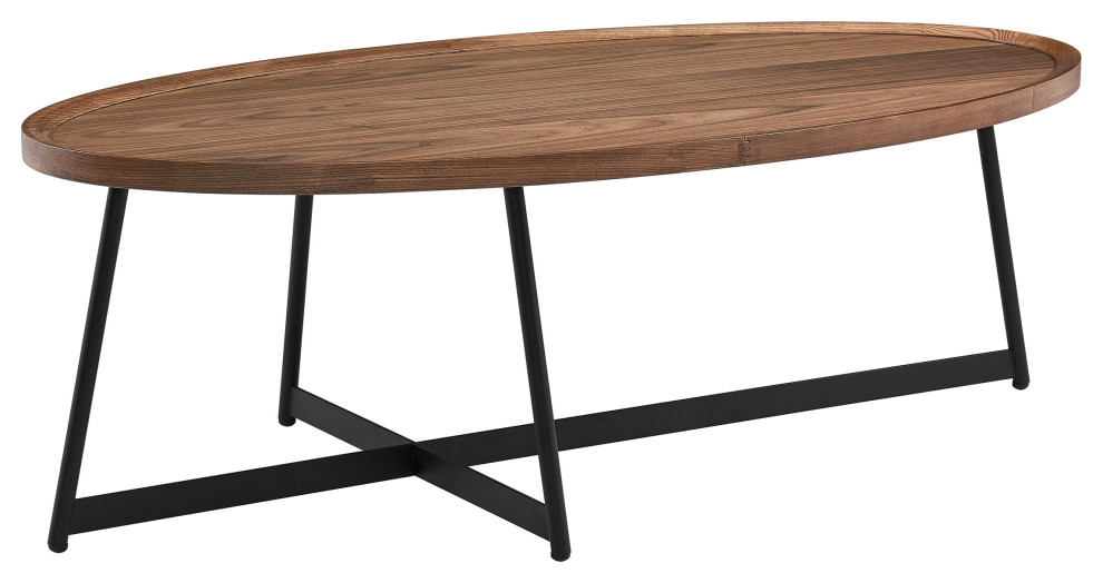 Niklaus 47 quotOval Coffee Table   Industrial   Coffee Tables   by Euro Style  Houzz