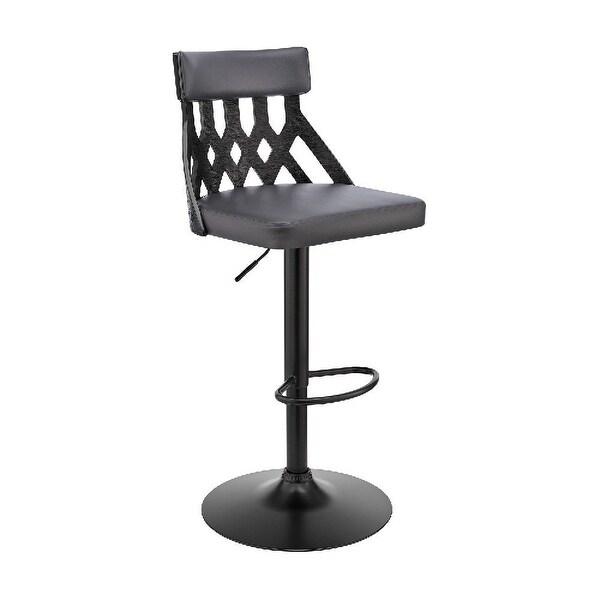 Swivel Barstool with Cut Out Back and Pedestal Base - 20 L X 19 W X 45 H Inches