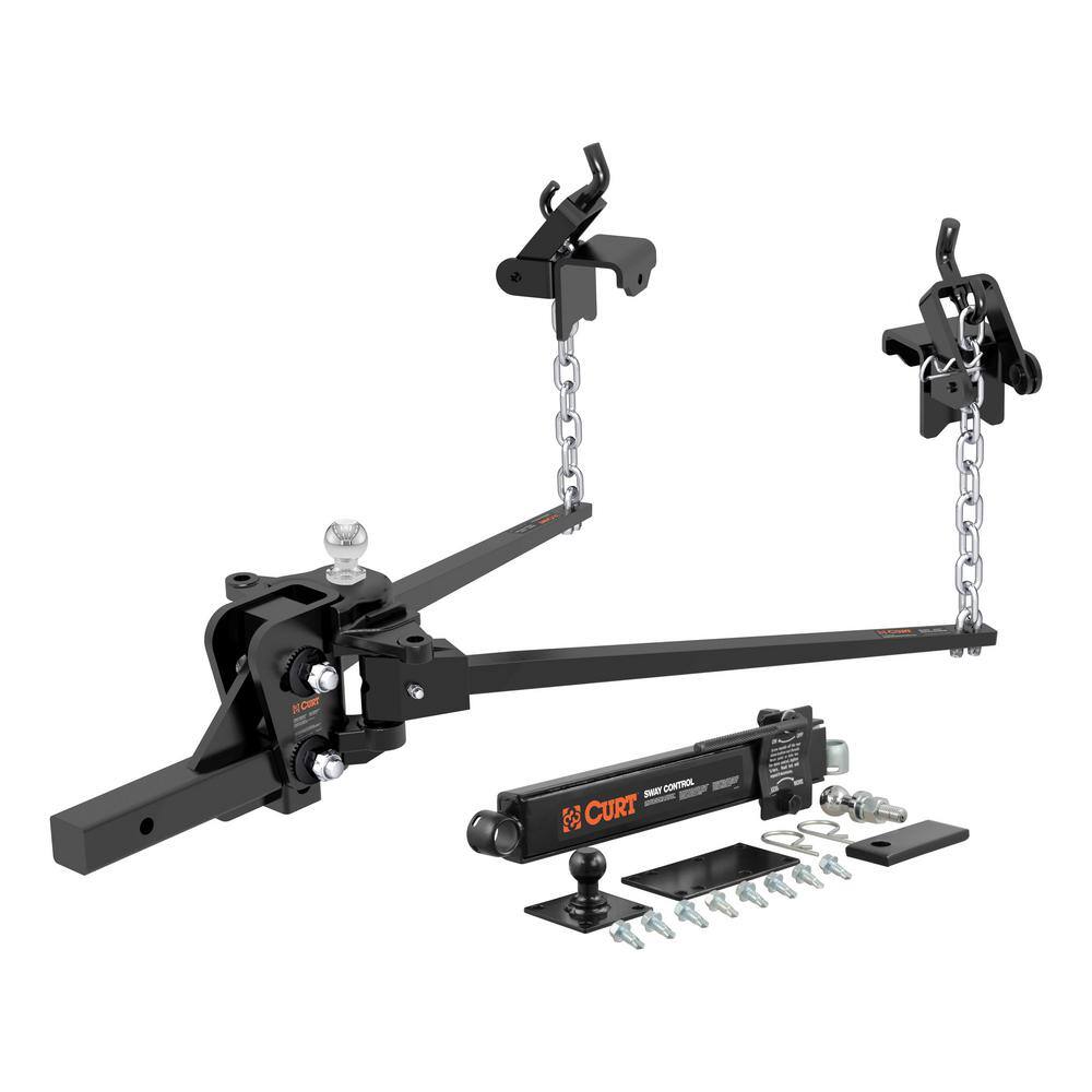 CURT Short Trunnion Bar Weight Distribution Hitch Kit (8K - 10K lbs. 28-38