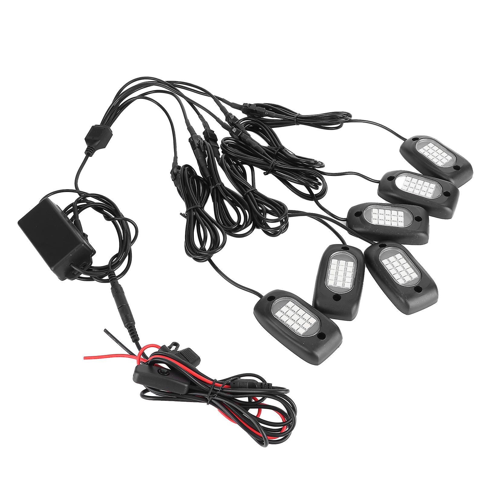 6pcs Atmosphere Chassis Light Car Exterior Decoration Neon Lamp Rgb Led For Jeep Atv Suv