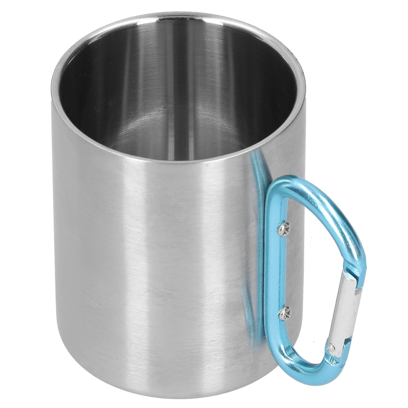 360ml Coffee Cup 304 Stainless Steel Traveling Portable Mug W/Aluminium Alloy Handle