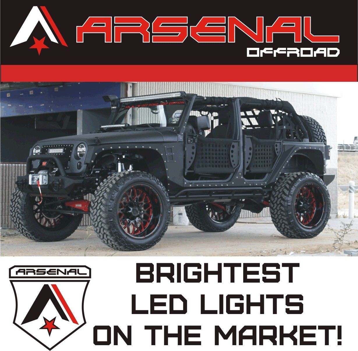 No.1 42 inch 240W MEGA WATT LED Light Bar by Arsenal Offroad TM spot flood