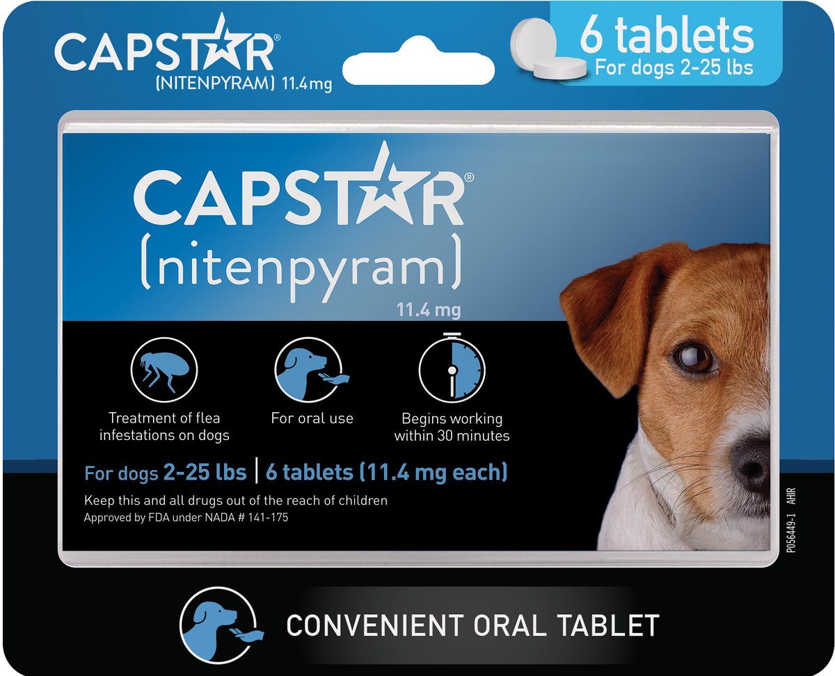 Capstar Flea Oral Treatment for Dogs， 2-25 lbs