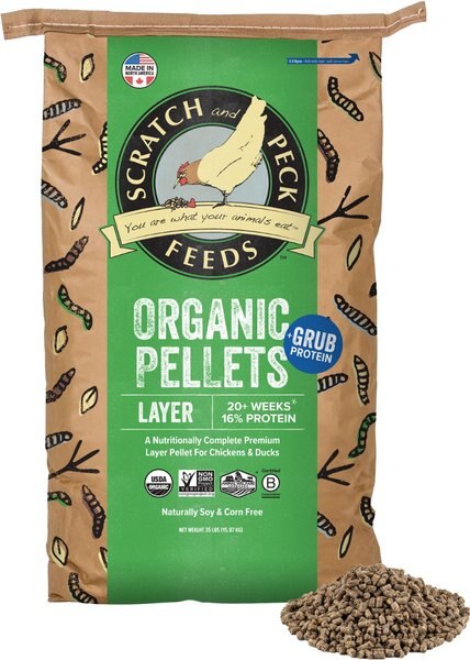 Scratch and Peck Feeds Organic Layer 16% Pellets Chicken Food