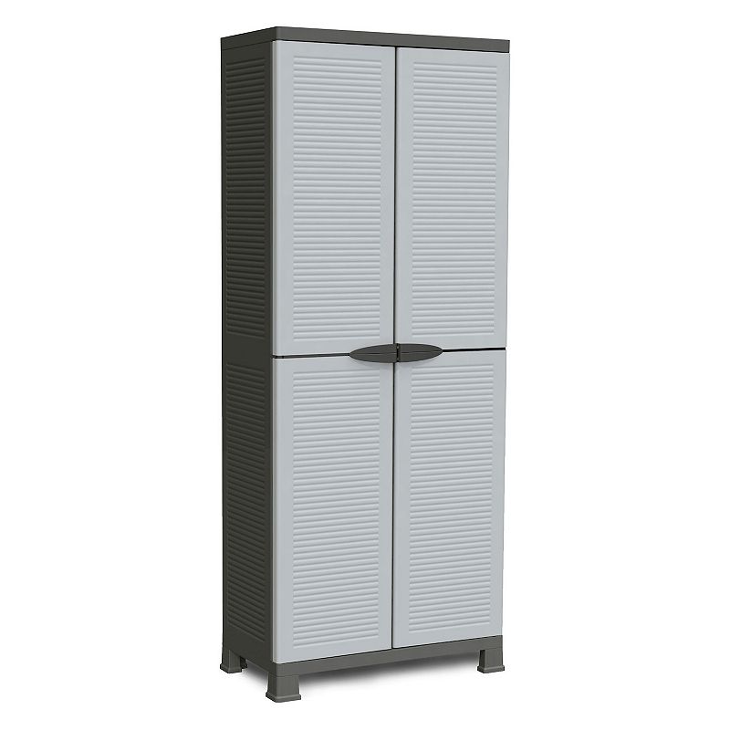 RAM Quality Products PRESTIGE 4 Shelf Adjustable Storage Utility Cabinet， Gray