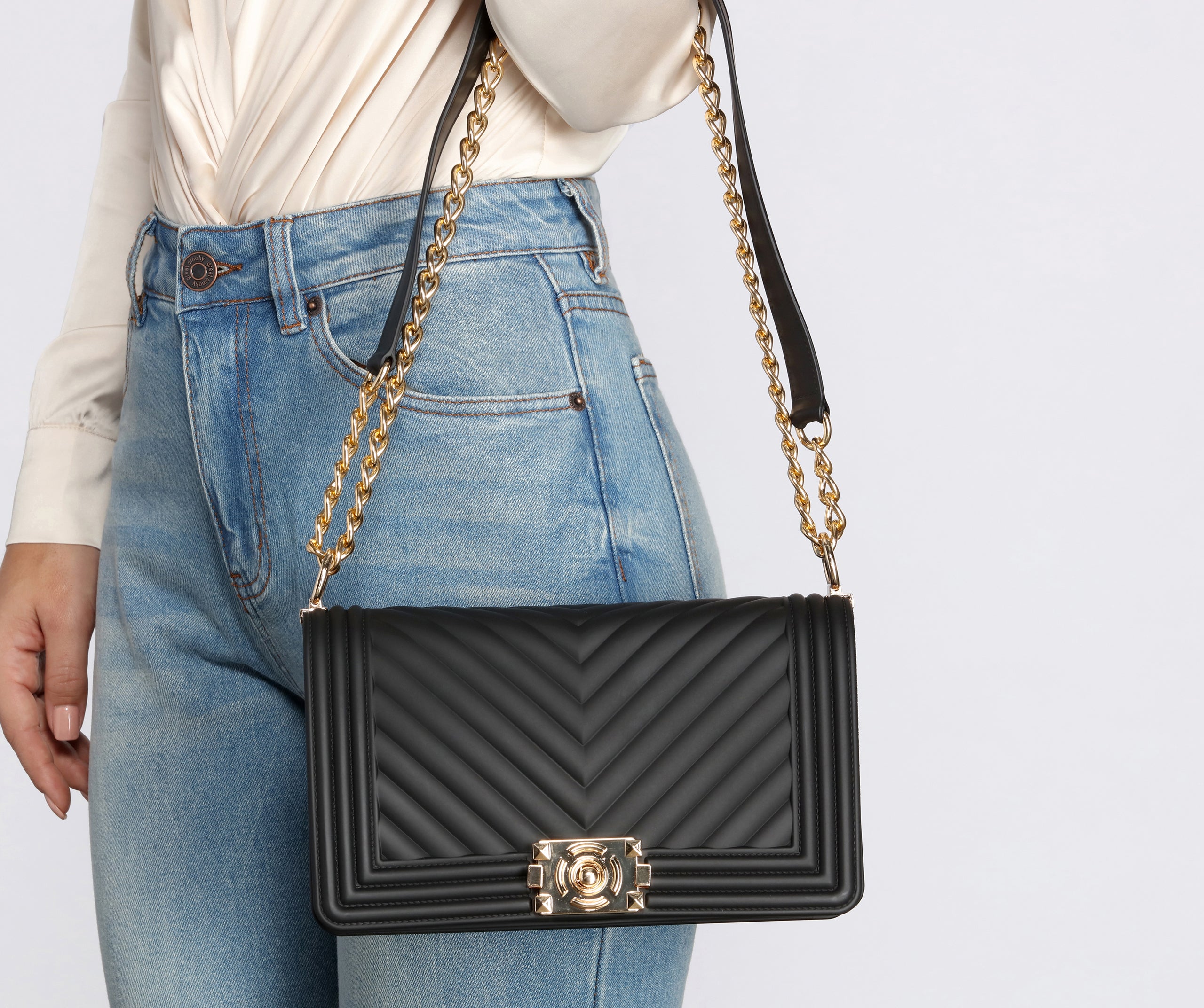 Quilted Jelly Chevron Cross Body