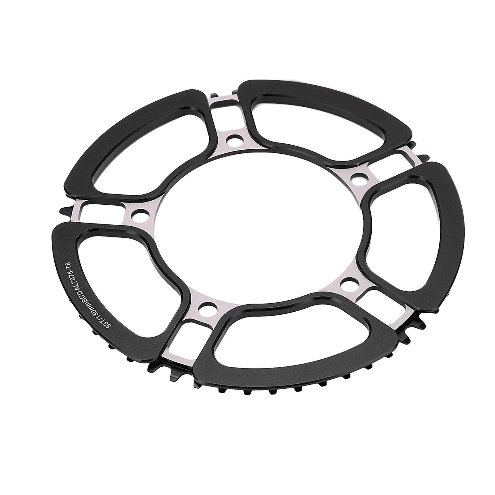 Lp Litepro Five Hole Petal Crankset 130bcd Folding Bike Crankset 53t Bicycle Single Crankset Tooth Plateblack