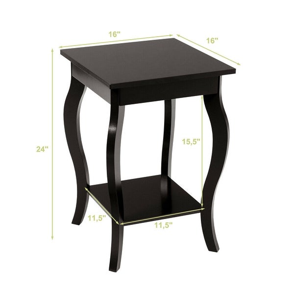 Gymax Set of 2 Accent Side Table Sofa End Table Nightstand Coffee - See Details