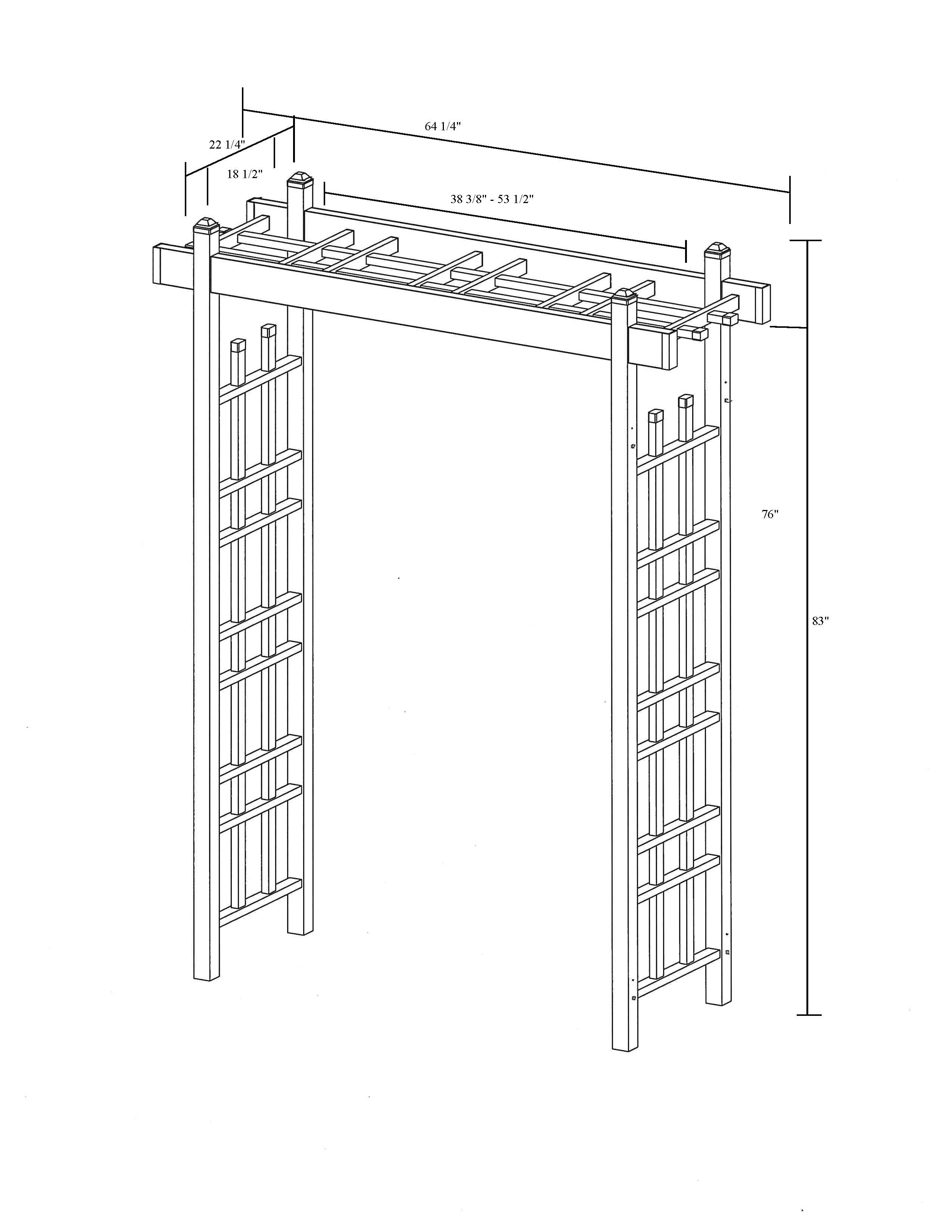 DuraTrel Maplehill Expandable 83" Tall White Vinyl Arbor