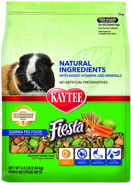 Kaytee Fiesta Natural Guinea Pig Food， 4.5-lb bag