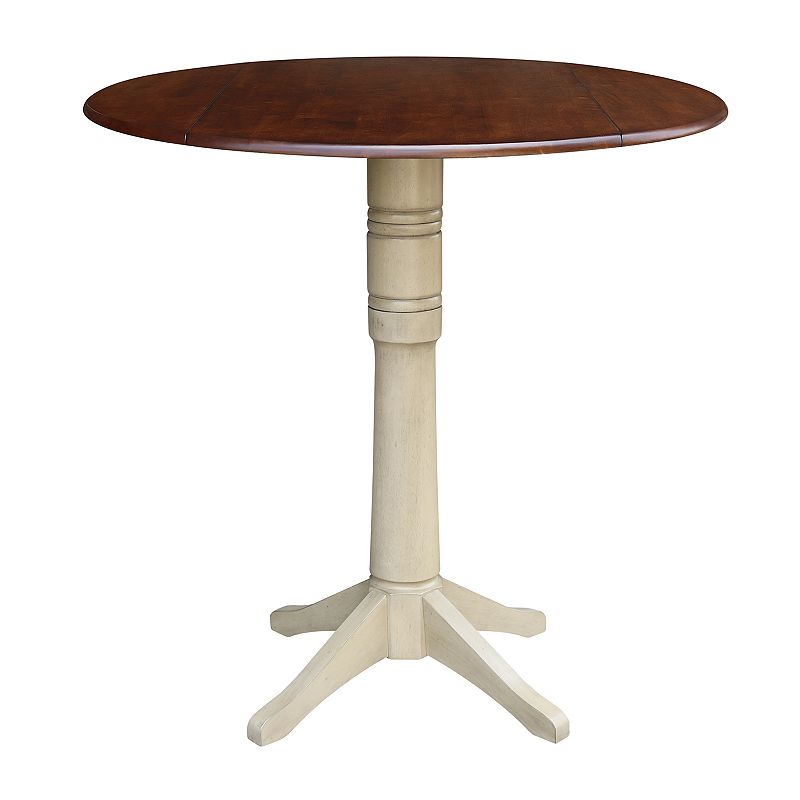 International Concepts Round Dual Drop Leaf Pedestal Table