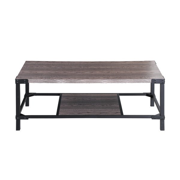 Carbon Loft Maranne Walnut Rectangle Wood/ Metal Coffee Table