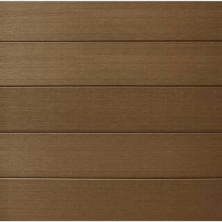 CREATIVE SURFACES Composite Fence Series 6 ft. x 6 ft. Saddle Brown WPC Brushed Fence Panel HDFNCPNL0002