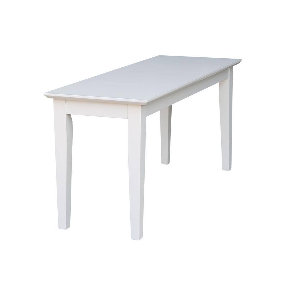 International Concepts Pure White Shaker Bench BE08-39