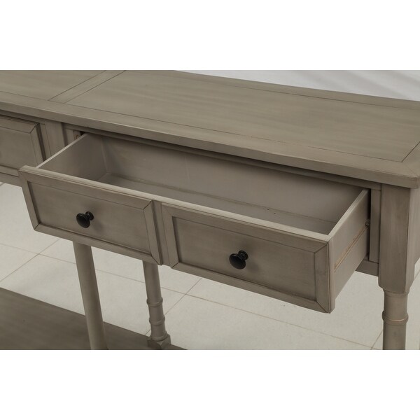 Console Table Sofa Table with Two Drawers and Shelf