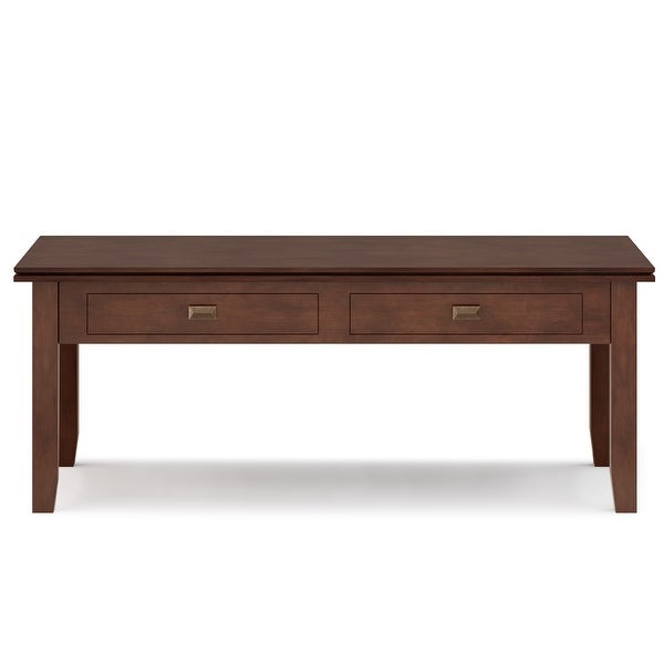 WYNDENHALL Stratford SOLID WOOD 46 inch Wide Contemporary Lift Top Coffee Table in Russet Brown - 22