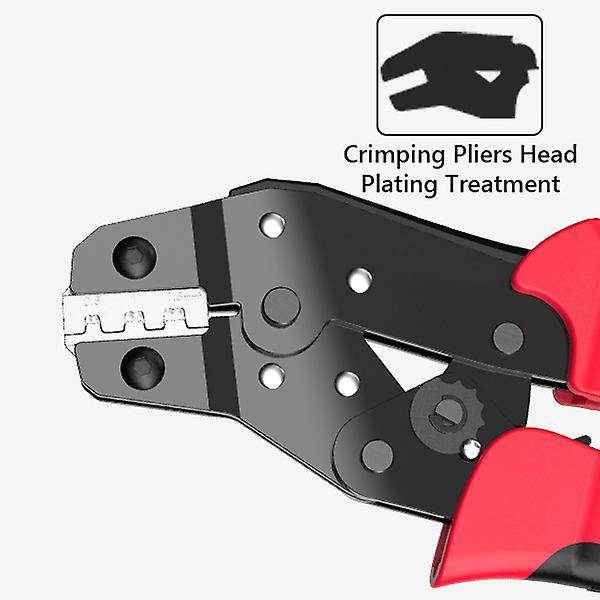 Meterk Professional 4 In 1 Wire Crimpers Engineering Ratcheting Terminal Crimping Pliers Red And Black No.263325