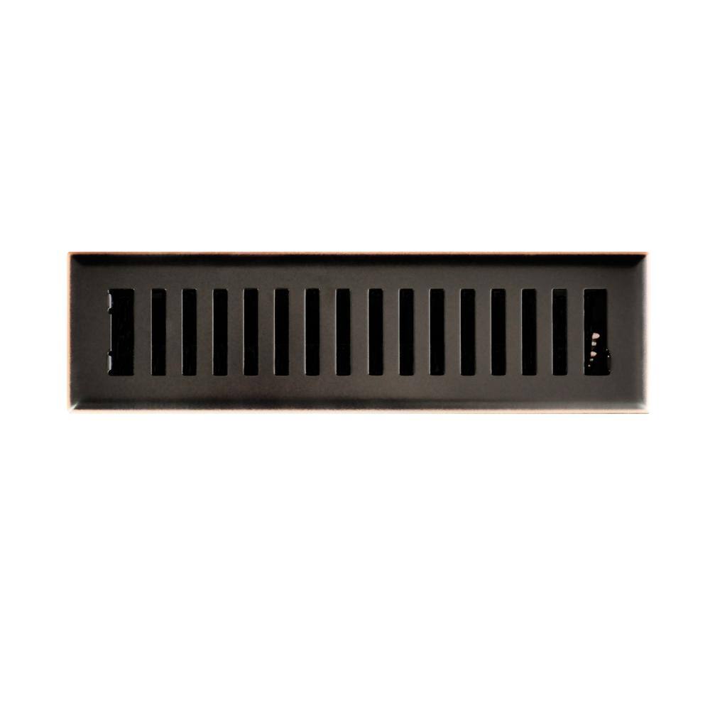 Hampton Bay 2 in. x 12 in. New York Modern Floor Register in Oil Rubbed Bronze E1407OB02X12