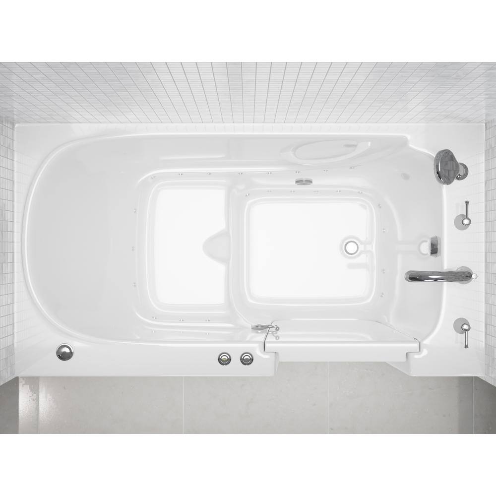 Universal Tubs HD Series 32 in. x 60 in. Right Drain Quick Fill Walk-In Air Tub in White HD3260RWA