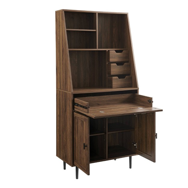 Storage Desk amp Hutch With Keyboard Drawer Saracina Home