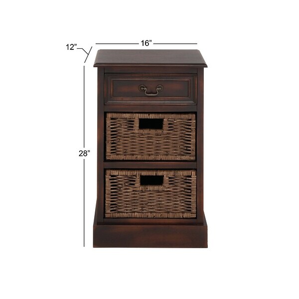 Maroon Wood Traditional Storage Unit 28 x 16 x 12 - 16 x 12 x 28