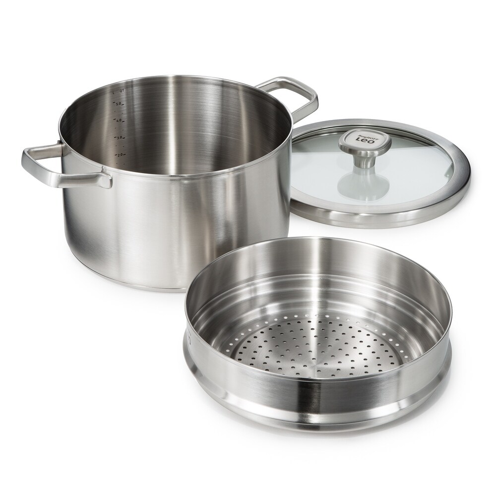 BergHOFF Graphite 3Pc Recycled 18/10 Stainless Steel Steamer Set