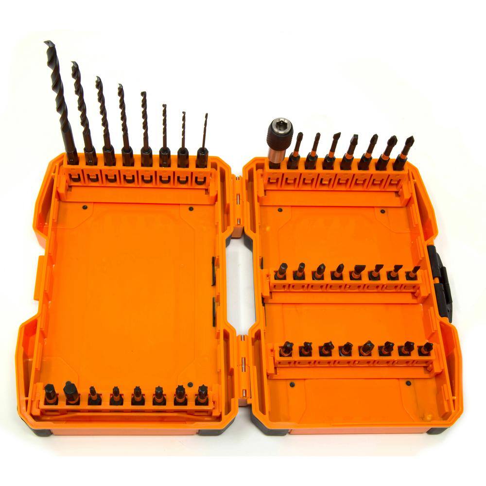 WEN 14 in. Hex Shank Impact-Rated Quick-Release Screwdriver and Drill Bit Set (40-Piece) DB1440