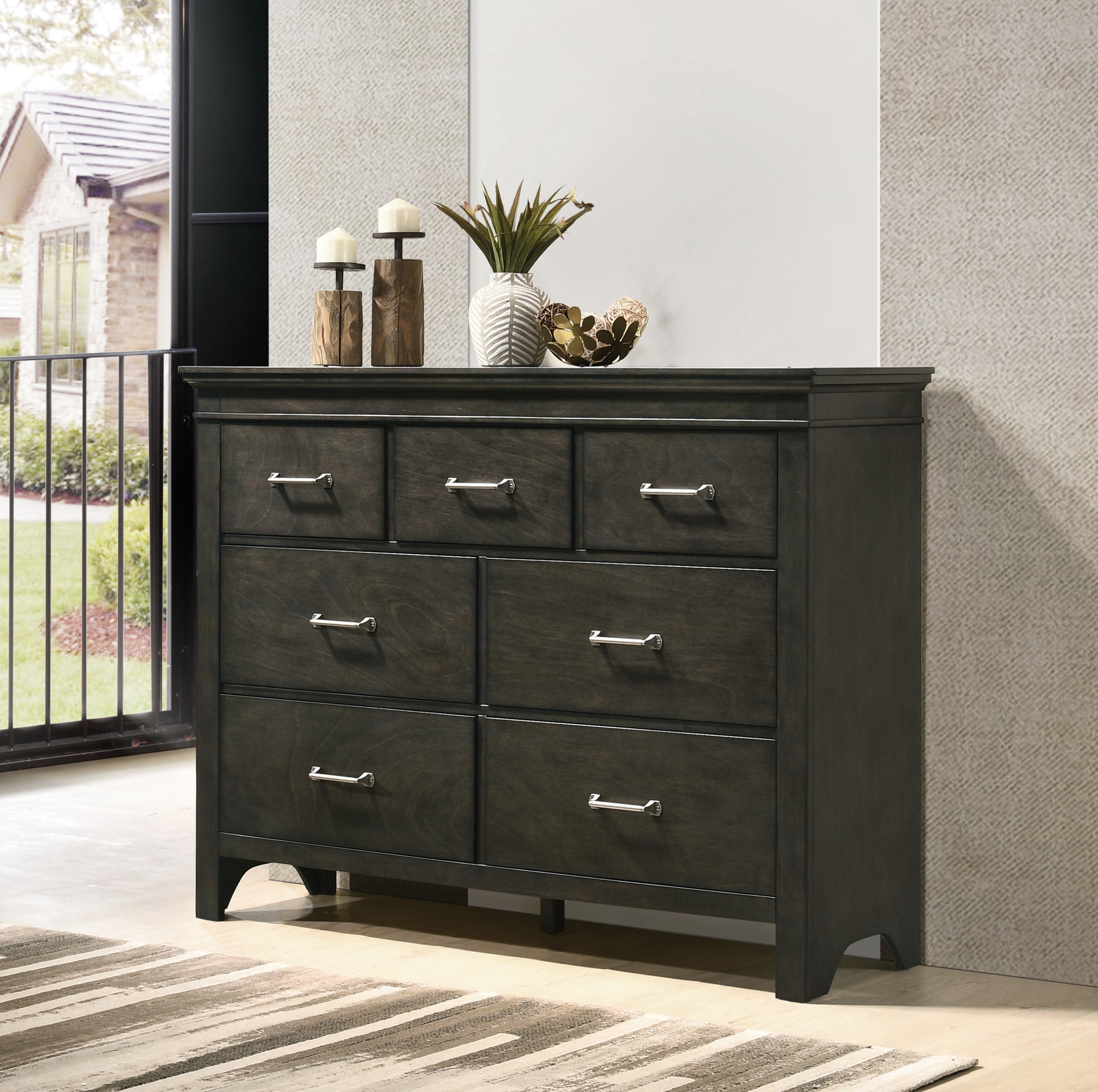 Newberry 7-drawer Dresser Bark Wood