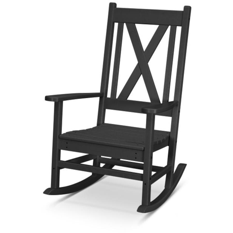 POLYWOOD Braxton Porch Rocking Chair in Black