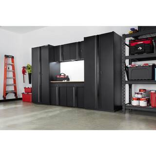 Husky 6-Piece Heavy Duty Welded Steel Garage Storage System in Black (128 in. W x 81 in. H x 24 in. D) HTC620220