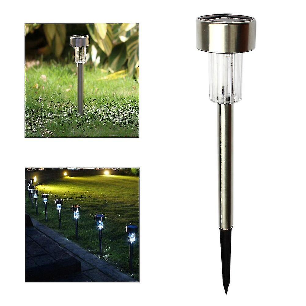 Solar Lights Outdoor Garden， Stainless Steel Garden Solar Lights Outdoor Waterproof， Led Landscape Lighting Solar Powered Outdoor Lights For Pathway W