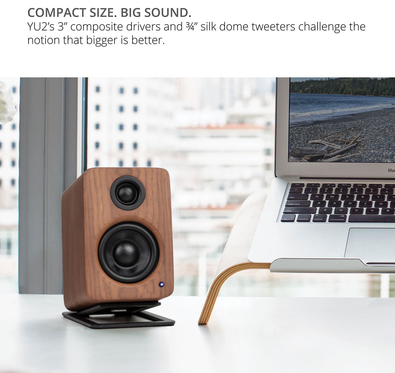 Kanto YU2 Powered Walnut Desktop Speakers (Pair)