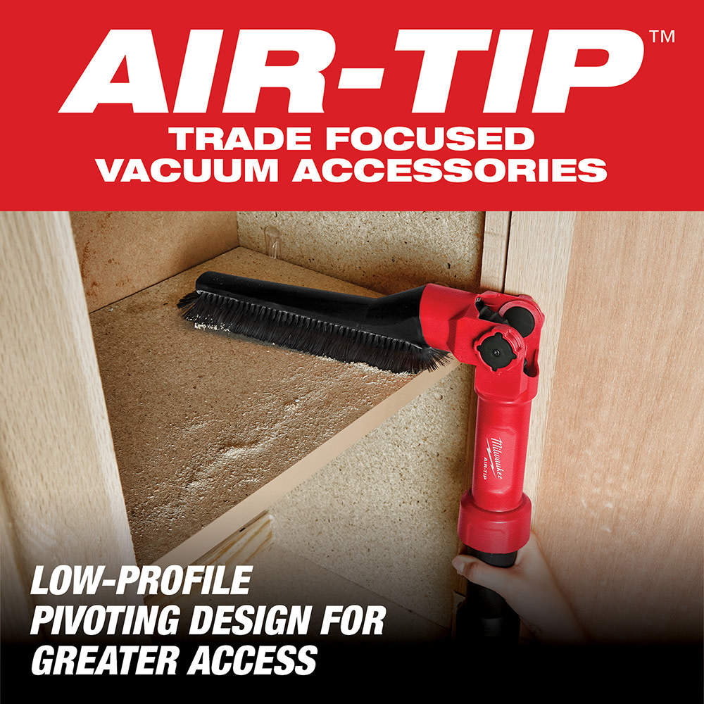 Milwaukee AIR-TIP™ Low-Profile Pivoting Brush Tool