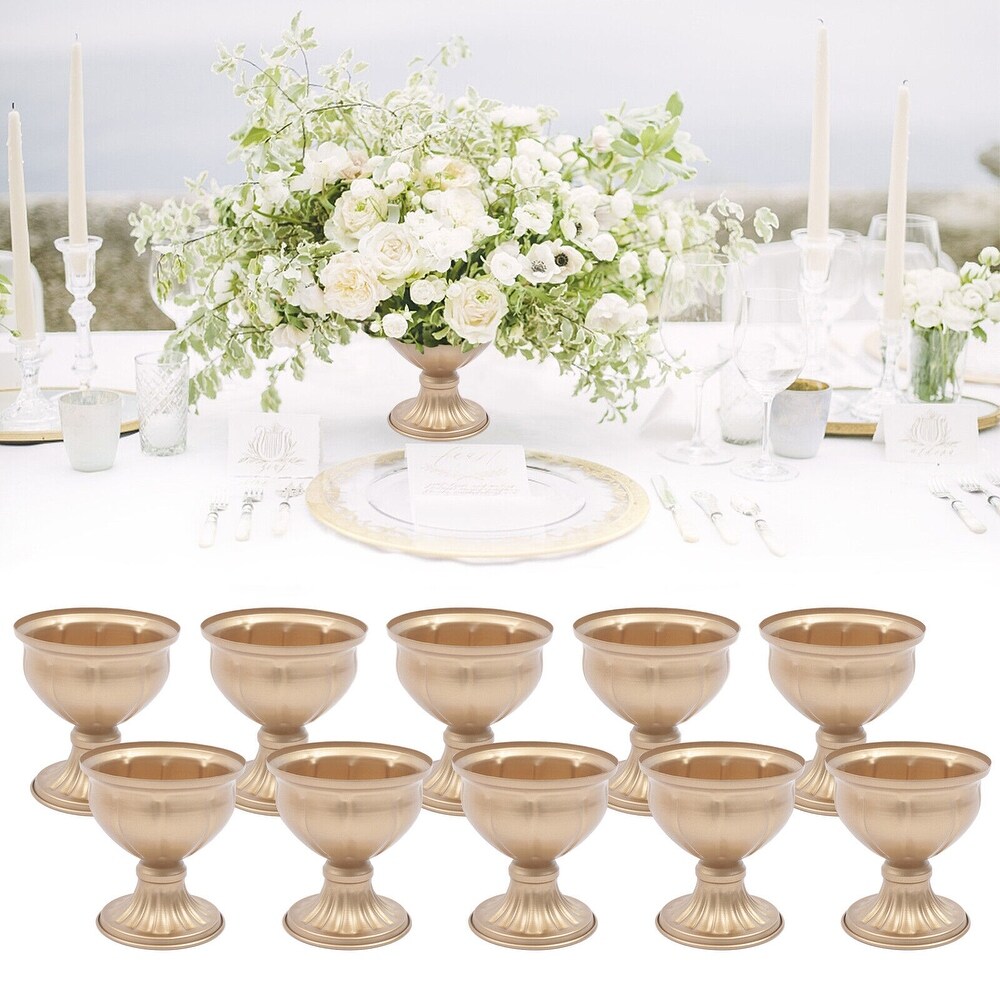 10 Pcs Gold Wedding Tabletop Vases Table Centerpiece Decoration
