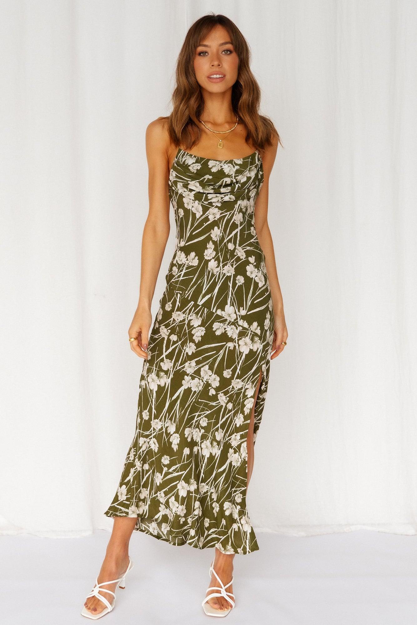 Popping Off Midi Dress Green