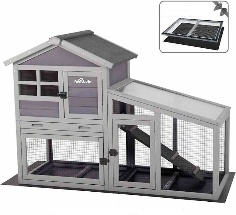 Aivituvin 38.1-in Indoor and Outdoor Rabbit Hutch