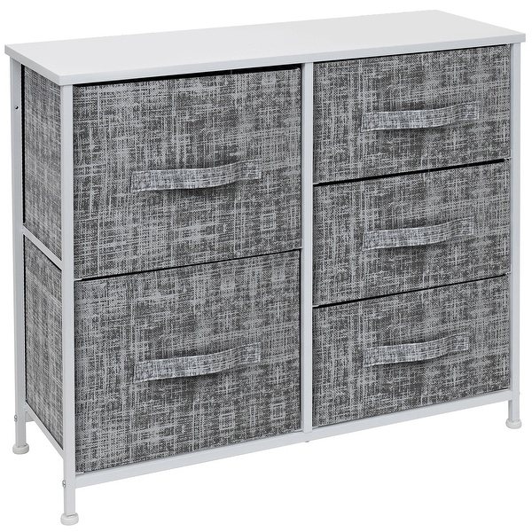 Dresser w/ 5 Drawers - Furniture Storage Tower Unit for Home， Bedroom - - 34428650