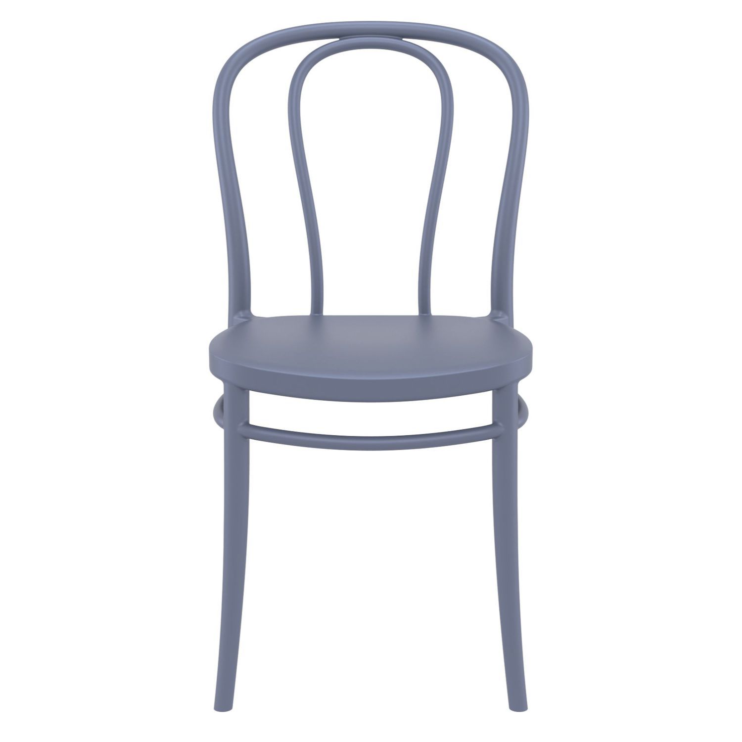 33.5 Gray Stackable Patio Armless Dining Chair