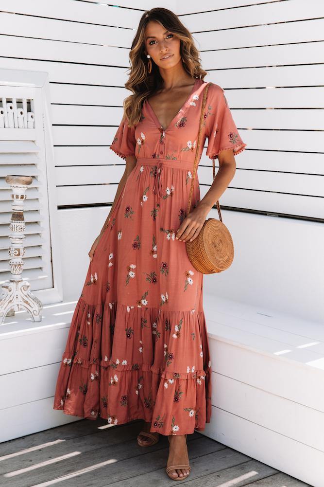 Hard To Miss Maxi Dress Rose