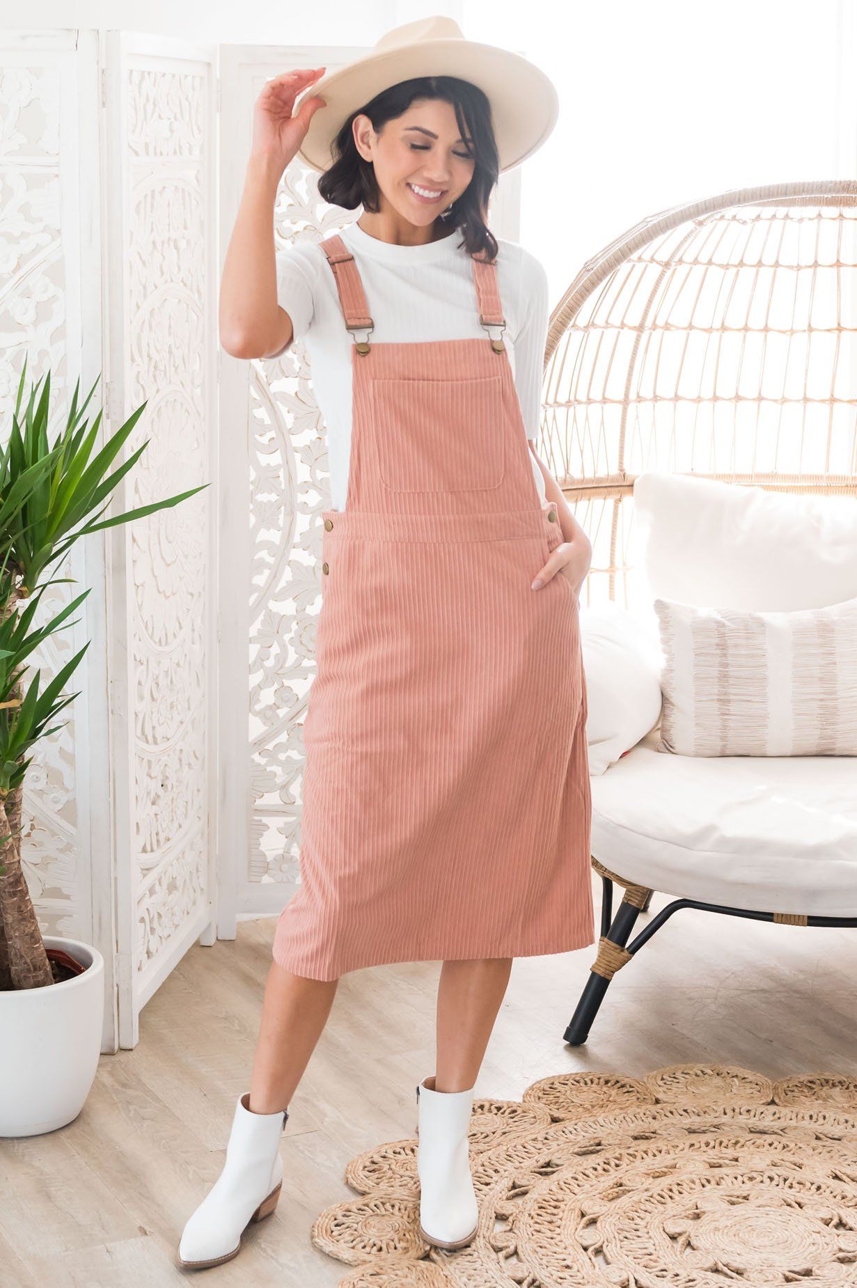 The Leana Modest Overall Dress