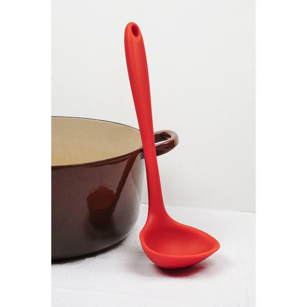 Ela's Silicone Ladle   Blue   11 x 3.5 x .5