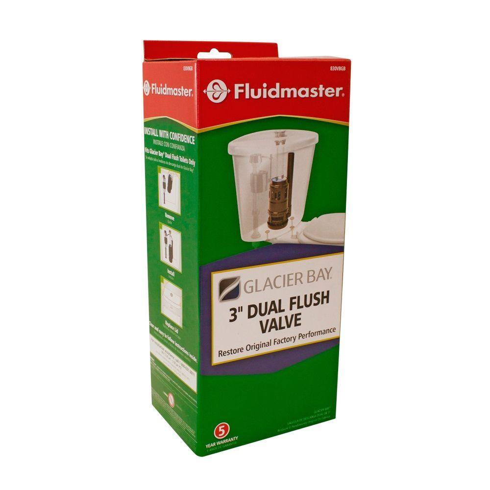 Fluidmaster Replacement 3 in. Dual Flush Valve for 2-Piece Glacier Bay Toilets 830VBGB