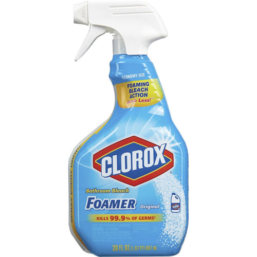 Clorox Disinfecting Bathroom Foamer with Bleach ? Original | Spray， 30 fl oz (0.9 quart)， Clear | CLO30614