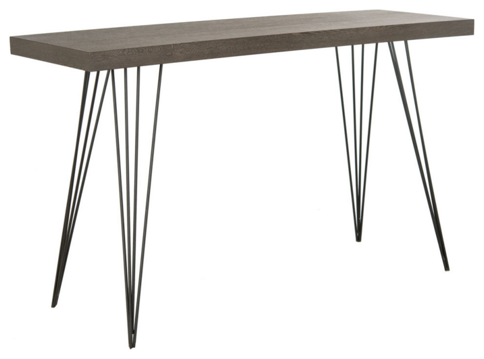 Scotty Retro Mid Century Lacquer Console Dark Brown/Black   Midcentury   Console Tables   by V.S.D Furniture  Houzz